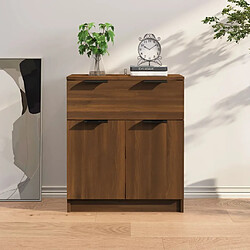 Maison Chic Buffet,Meuble de Rangement,commode pour salon,Cuisine Chêne marron 60x30x70 cm Bois d'ingénierie -MN49305