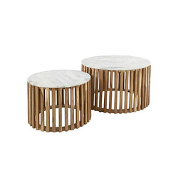 Lisa Design Utara - lot de 2 tables basses - en bois massif de manguier - 65 et 50 cm pas cher