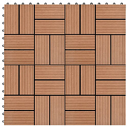 vidaXL Carreau de terrasse 11 pcs WPC 30 x 30 cm 1 m² Marron 