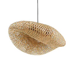 Beliani Lampe suspendue en bamboo naturel BALHA