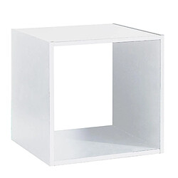 Pegane Etagère murale en panneaux de particules coloris blanc - Longueur 34,4 x Profondeur 32 x Heuteur 34,4 cm 