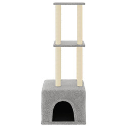 Avis Arbre à chat avec griffoirs,niche pour chat en sisal gris clair 133,5 cm -MN32999