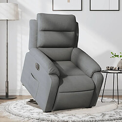 Maison Chic Fauteuil Relax pour salon, Fauteuil inclinable électrique gris foncé tissu -GKD78251