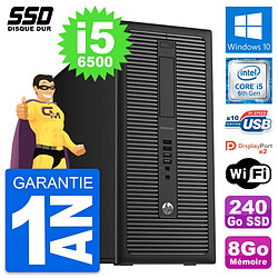 PC Tour HP EliteDesk 800 G2 Intel i5-6500 RAM 8Go SSD 240Go Windows 10 Wifi - Occasion