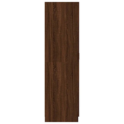 Avis vidaXL Garde-robe Chêne marron 80x52x180 cm Bois d'ingénierie