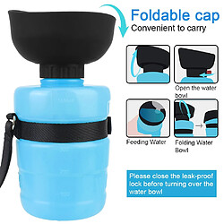 Avis Universal Nourrisseur portable pour animaux domestiques Bouilloire Tasse Distributeur Bouteille d'eau pour chiens Bol d'alimentation pour chats pliable et extrudé