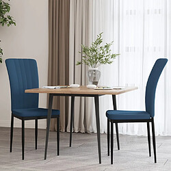 vidaXL Chaises à manger lot de 2 Bleu Velours 