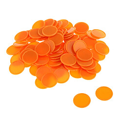 25MM barillet en plastique Coin Chip Money 100 barils un baril Concave Edge Orange