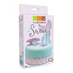 Scrapcooking Kit de décors azyme pour gâteau sirène