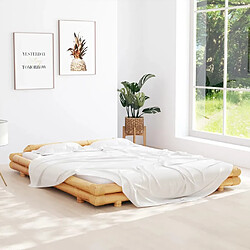 vidaXL Cadre de lit Bambou 160x200 cm