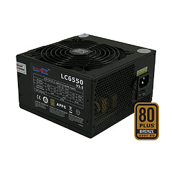 Bloc d'alimentation ATX PFC LC-Power SUPER SILENCE LC6550 V2.3, noir, 550W, 80 PLUS® BRONZE