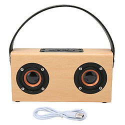 ComfortXL Enceinte bluetooth en bois stéréo, portable, mains libres et vintage avec motif en bambou pour l'extérieur