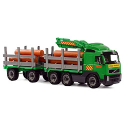 Polesie Camion de transport de bois remorque Volvo 78x19x25 cm 1450652