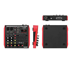 Justgreenbox Console de mixage portable 4 canaux