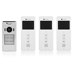 Smartwares Système d'interphone vidéo 3 appartements 20,5x8,6x2,1 cm