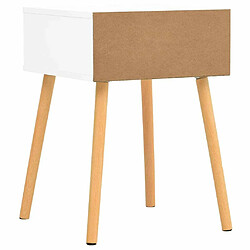 Maison Chic Table de chevet,Table de nuit,Table d'appoint pour salon Blanc et chêne sonoma 40x40x56 cm Aggloméré -MN95525 pas cher