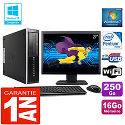 PC HP Compaq 8300 SFF Intel G850 Ram 16Go Disque 250 Go Wifi W7 Ecran 27" · Occasion 