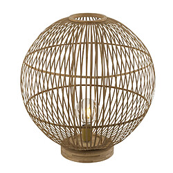 Globo Lighting Lampe à poser design bambou Hildegard - Diam. 50 x H. 53 cm - Beige naturel