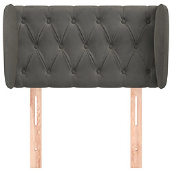 Avis Maison Chic Tête de lit scandinave avec oreilles,meuble de chambre Gris foncé 83x23x78/88 cm Velours -MN22127