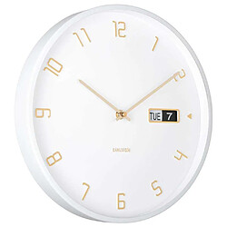 Karlsson Horloge murale en aluminium Flip blanc. Horloge murale en aluminium Flip blanc