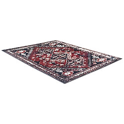 Vente-Unique Tapis oriental vintage - 160 x 230 cm - Rouge et noir - SYLHET pas cher