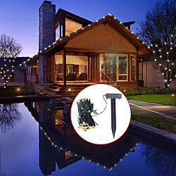 vidaXL Guirlande lumineuse solaire LED blanc chaud Décoration de Noël 