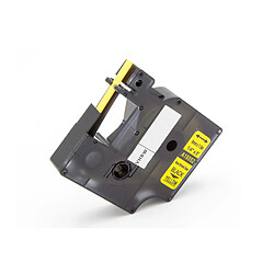 vhbw Ruban remplacement pour Dymo 18052 pour imprimante d'étiquettes Noir sur Jaune, cassette de gaine thermorétractable, 6 mm 