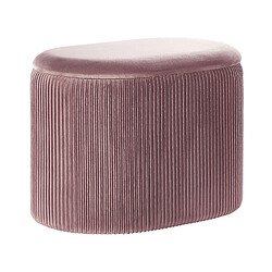 Beliani Pouf de rangement en velours rose RICHLAND