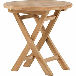 Avis Venture Home Table d'appoint extérieure ronde 50 cm en teck Kenya.