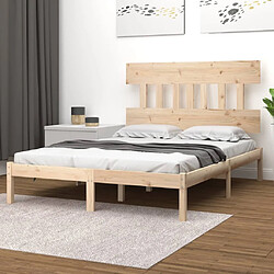 vidaXL Cadre de lit sans matelas 200x200 cm bois massif