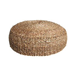 Aubry Gaspard Pouf rond en jonc de mer. Pouf rond en jonc de mer