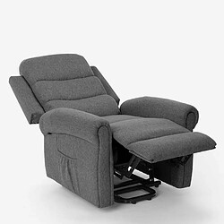 LE ROI DU RELAX Fauteuil électrique de relaxation massage et chauffage avec roues Victoria, Couleur: Gris foncé pas cher