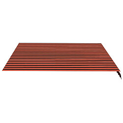 Avis vidaXL Tissu de remplacement pour auvent Orange et marron 4,5x3,5 m