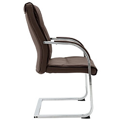 Avis Maison Chic Chaise Gaming | Chaise de bureau Ergonomique Fauteuil cantilever Marron Similicuir -GKD65197