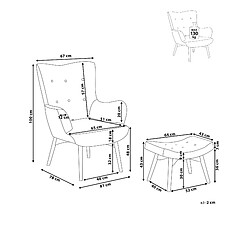 Avis Beliani Fauteuil Gris clair VEJLE