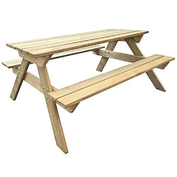 vidaXL Table de pique-nique 150 x 135 x 71,5 cm Bois 