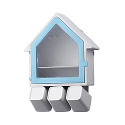 Wewoo Tenture murale petite maison porte brosse à dents accessoires de toilette étagère de rangement bleu