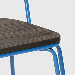 Ahd Amazing Home Design Chaises industrielles en acier Tolix pour bar et cuisine design Ferrum, Couleur: Bleu pas cher