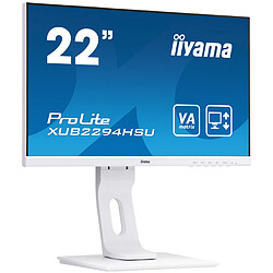 IIYAMA 21,5' ULTRA MINCE, dalle VA, 1920x1080, 250cd/m2, haut-parleurs DisplayPort, HDMI, VGA, 4ms, USB 2x2.0, pied réglable en hauteur