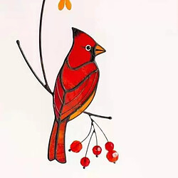 Avis Tenture Murale Cardinal Sculpture Artwork Decor Ornements D'oiseaux Alliage Style 4