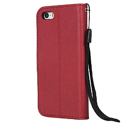 Avis Etui en PU rouge pour votre Apple iPhone SE/5s/5