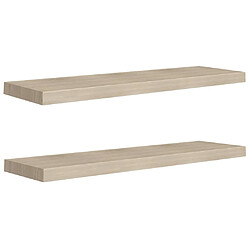 vidaXL Étagères murales flottantes 2 pcs chêne 90x23,5x3,8 cm MDF