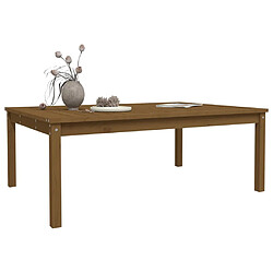 Avis vidaXL Table de jardin marron miel 121x82,5x45 cm bois massif de pin