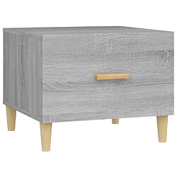 vidaXL Table basse Sonoma gris 50x50x40 cm Bois d'ingénierie