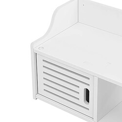 Acheter Helloshop26 Meuble mural pour salle de bain meuble de rangement à porte avec plusieurs compartiments de stockage 62 cm blanc 03_0005854