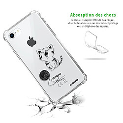 Avis Coque iPhone 7/8/ iPhone SE 2020 anti-choc souple avec angles renforcés transparente Chat et Laine Evetane