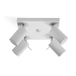 Luminaire Center Plafonnier RING blanc 4 ampoules