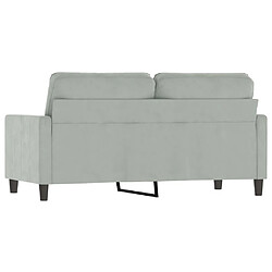 Acheter vidaXL Canapé à 2 places Gris clair 140 cm Velours