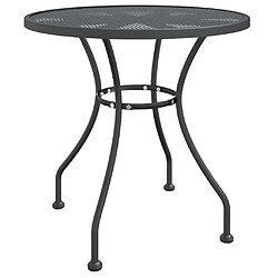 vidaXL Table de jardin Ø80x72 cm Maille métallique Anthracite