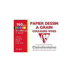 Clairefontaine Papier dessin 'à Grain' couleur, 240 x 320 mm ()